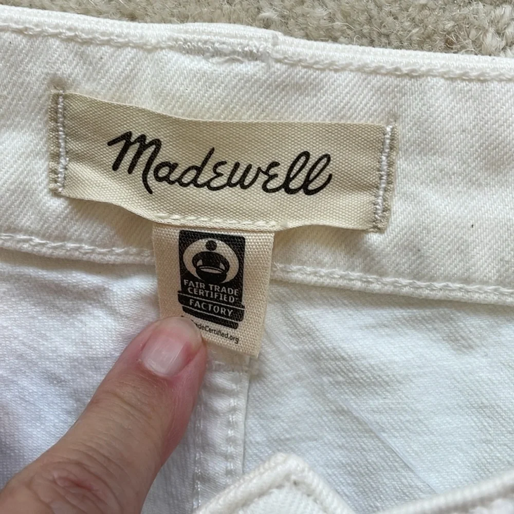 NWT NEW‎ | Madewell The Curvy Perfect Vintage Wide-Leg Crop Jean Tile White 31 - Picture 7 of 13